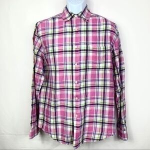 Alan Flusser Men’s plaid shirt casual buttons down